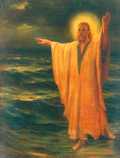 Christus Wandelt Op Het Water door Phillip Richard Morris